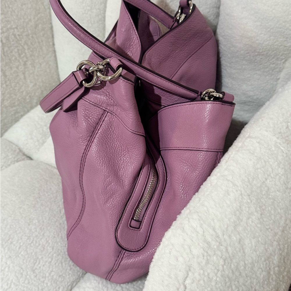 Coach Lilac Leather Lexy Shoulder Bag - Picture 7 of 13